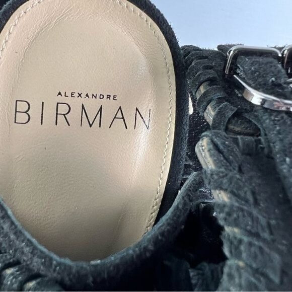 ALEXANDRE BIRMAN Booties womens size 7 Black Suede Lace-Up Open Toe - Picture 10 of 13